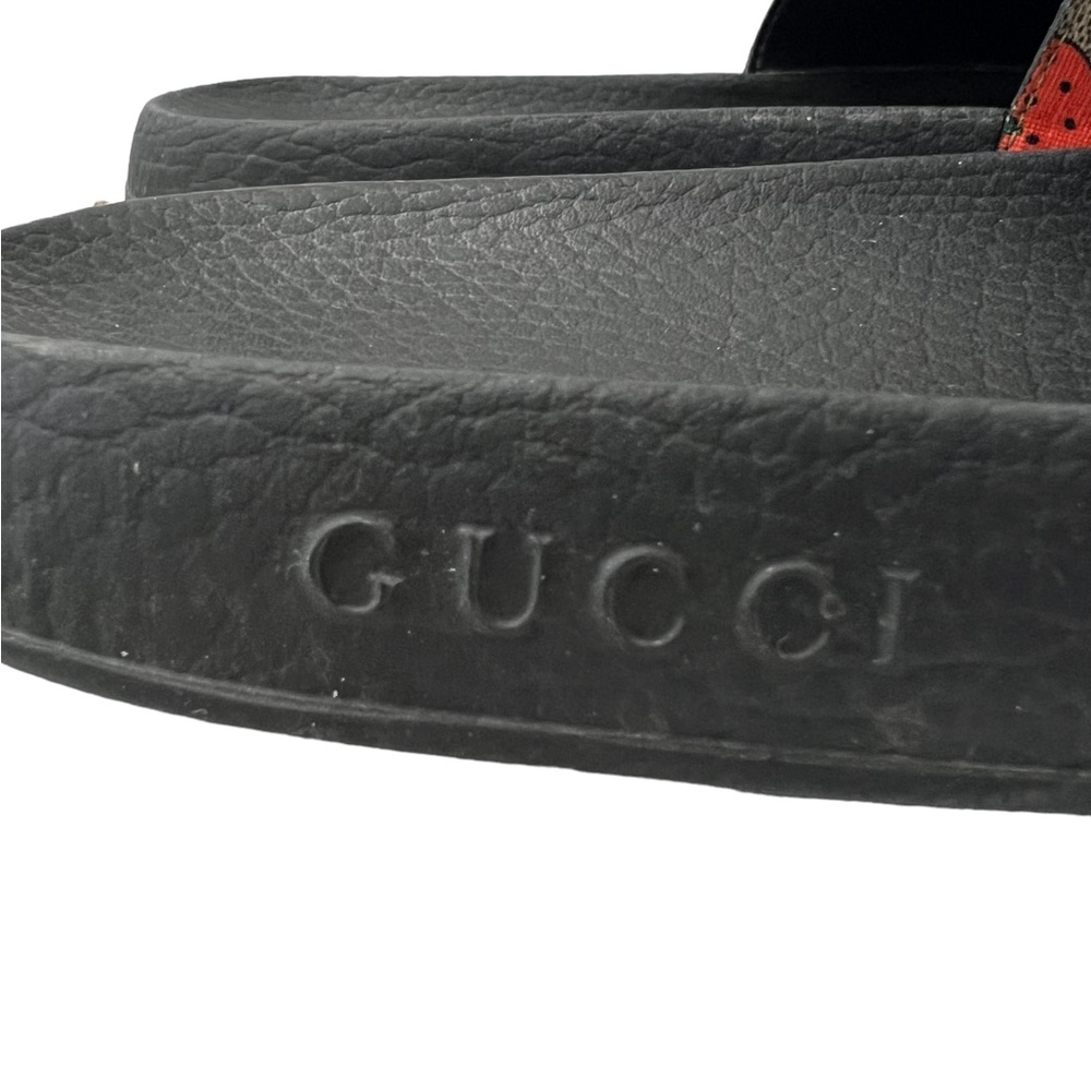 Gucci Black and Brown Strawberry Sandals - Picture 6 of 14